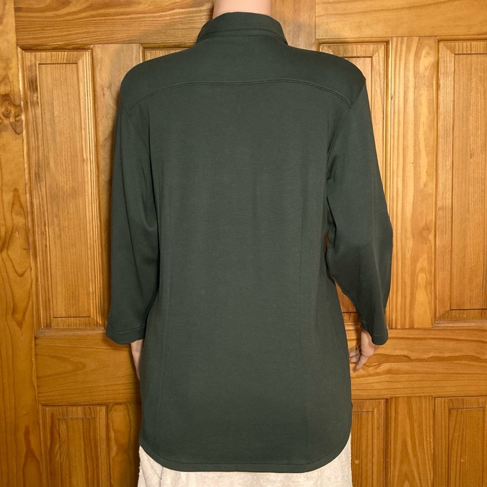 NWOT Cabela's for Women Vintage 90s Top Long Sleeve Blouse Green Size XL - Picture 4 of 12